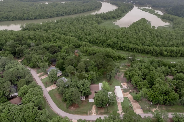350 Shoreline Dr, Huntsville, TX 77320 - aerial view with a forest view and a water view