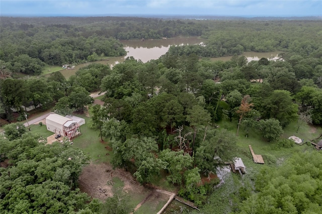 350 Shoreline Dr, Huntsville, TX 77320 - drone / aerial view featuring a water view and a view of trees
