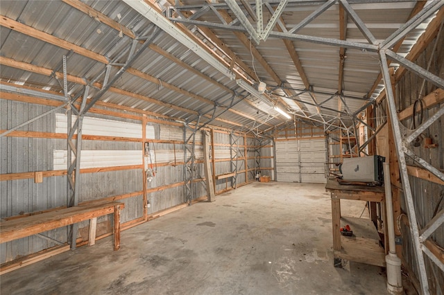350 Shoreline Dr, Huntsville, TX 77320 - garage with metal wall