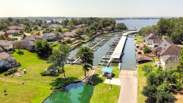 12975 Corona Ct, Willis, TX 77318 - bird's eye view featuring a water view and a residential view