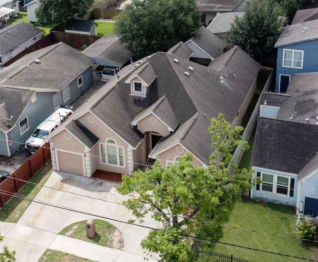 drone / aerial view with a residential view