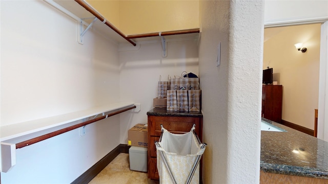 view of walk in closet