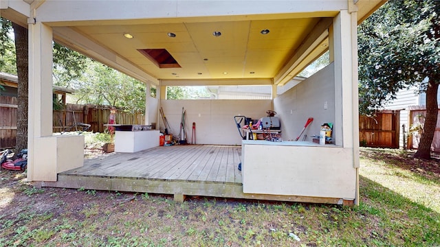 wooden deck with fence