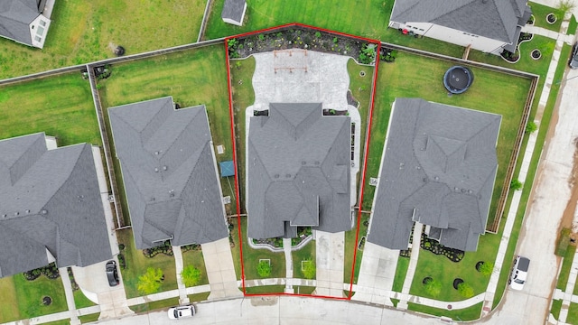 bird's eye view featuring a residential view