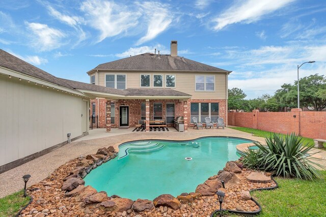 4526 Ambrosia Springs Ln, Katy, TX 77494 - view of pool featuring a patio area and a fenced backyard