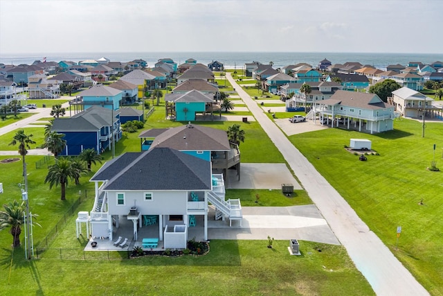 978 Sue Dr, Crystal Beach, TX 77650 - drone / aerial view featuring a residential view and a water view
