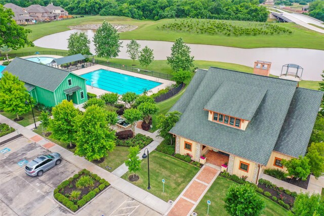 30219 Gold Finch Pl, Fulshear, TX 77441 - bird's eye view of a pool area