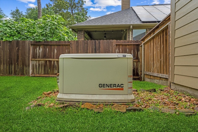 exterior view of a power unit and fence