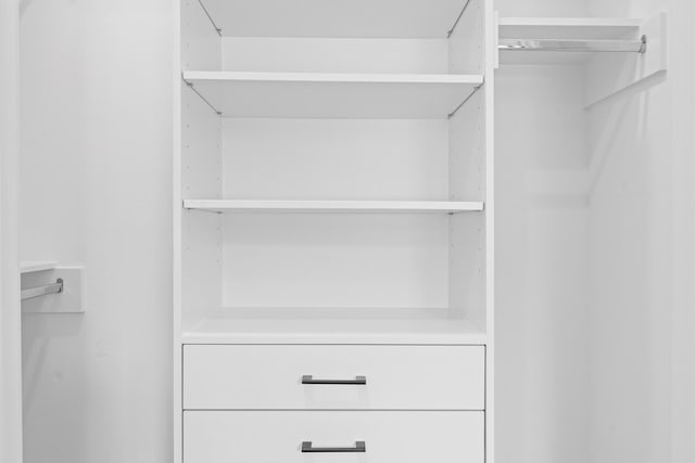 view of walk in closet