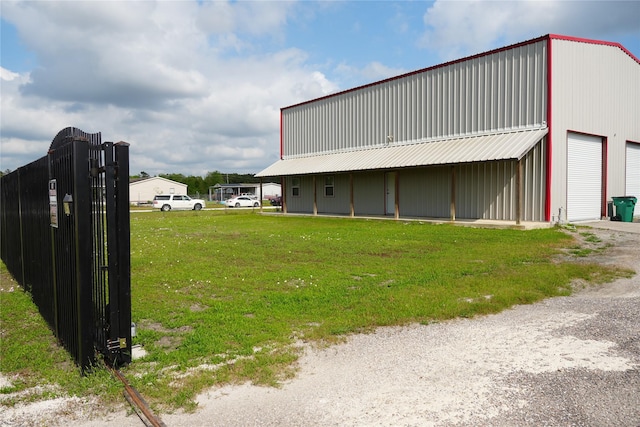 view of outdoor structure with an outdoor structure and fence