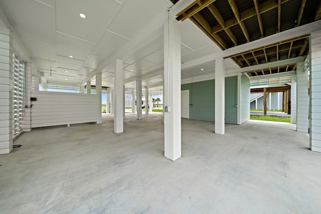 exterior space with recessed lighting