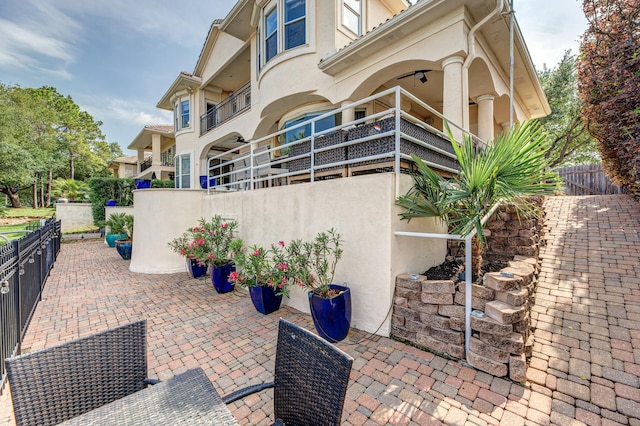 view of patio / terrace with fence