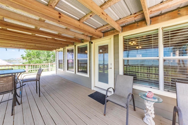 1102 15th St, San Leon, TX 77539 - view of wooden deck