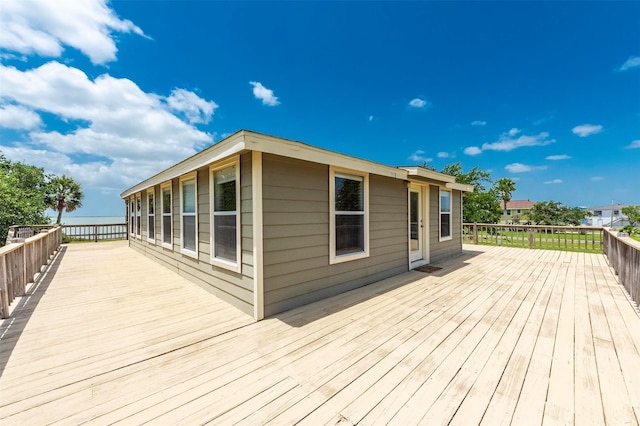 1102 15th St, San Leon, TX 77539 - view of wooden deck