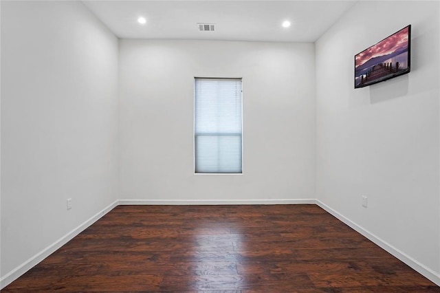 11215 Duane St, Houston, TX 77047 - empty room featuring recessed lighting, visible vents, wood finished floors, and baseboards