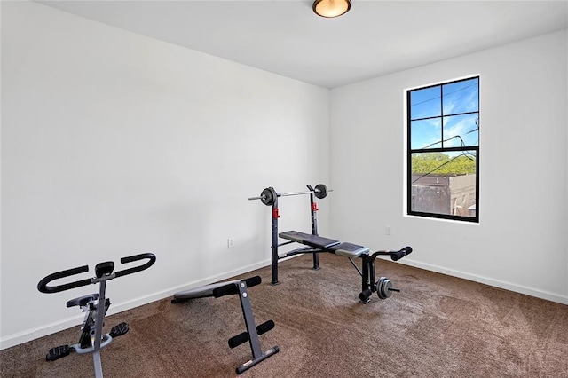 11215 Duane St, Houston, TX 77047 - exercise area featuring baseboards and carpet flooring