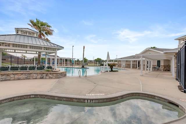 13532 Bonita Island Way, Texas City, TX 77568 - community pool with a patio area and a gazebo
