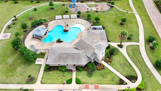 13532 Bonita Island Way, Texas City, TX 77568 - aerial view of a pool area
