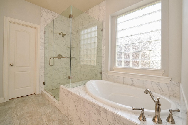 1615 Lakeside Enclave Dr, Houston, TX 77077 - full bathroom with a stall shower and a garden tub