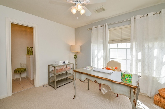 1615 Lakeside Enclave Dr, Houston, TX 77077 - office space featuring a ceiling fan and carpet