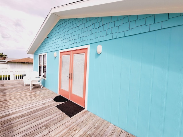 16606 John Davis Rd, Jamaica Beach, TX 77554 - doorway to property featuring a deck