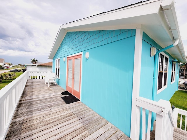 16606 John Davis Rd, Jamaica Beach, TX 77554 - deck featuring french doors