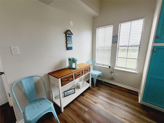 16606 John Davis Rd, Jamaica Beach, TX 77554 - interior space featuring wood finished floors and baseboards