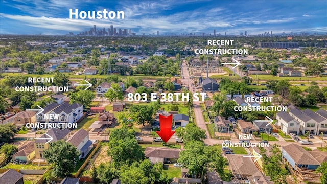 803 E 38th St, Houston, TX 77022 - view of urban area with nearby suburban area