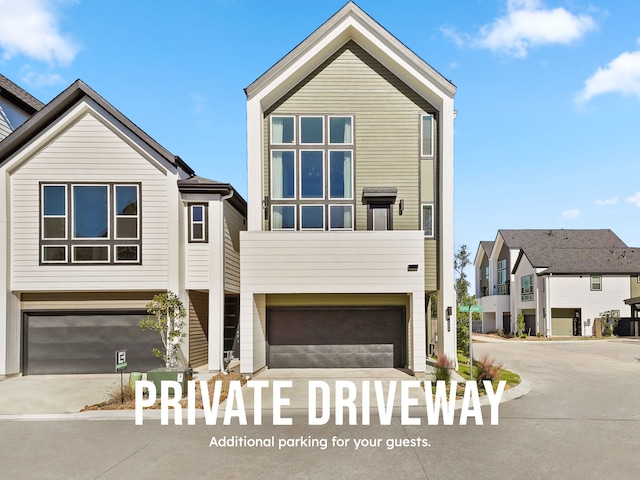 1207 Highland Vineyard Ln, Houston, TX 77091 - view of front of home with a garage and concrete driveway
