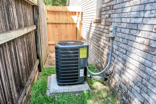 exterior details featuring central AC