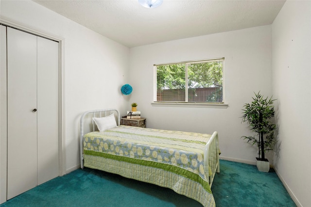 15202 Pebble Lake Dr, Houston, TX 77095 - bedroom featuring carpet, baseboards, and a closet
