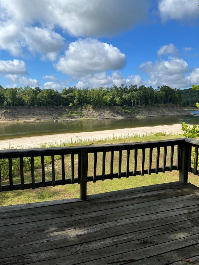 122 River Dr, Coldspring, TX 77331 - deck featuring a water view