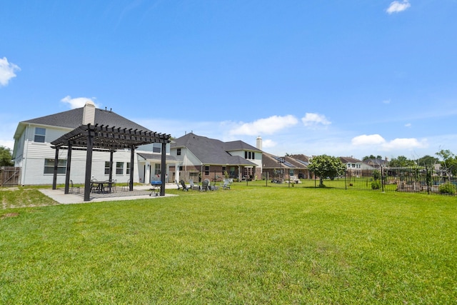 3631 Belmont Shore Ln, Missouri City, TX 77459 - view of yard with a pergola and a patio