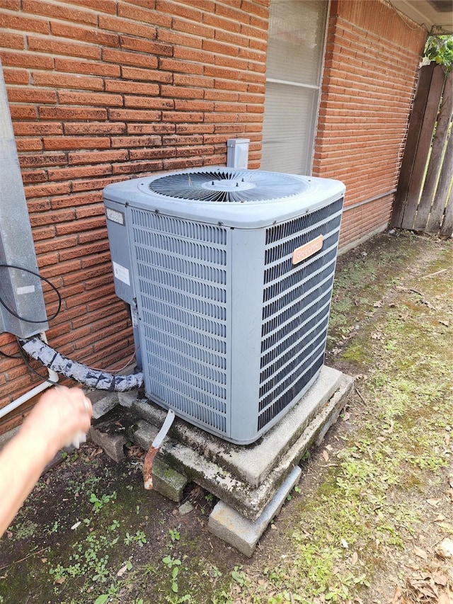 918 Redondo Dr, Houston, TX 77015 - exterior view of central air condition unit and brick siding