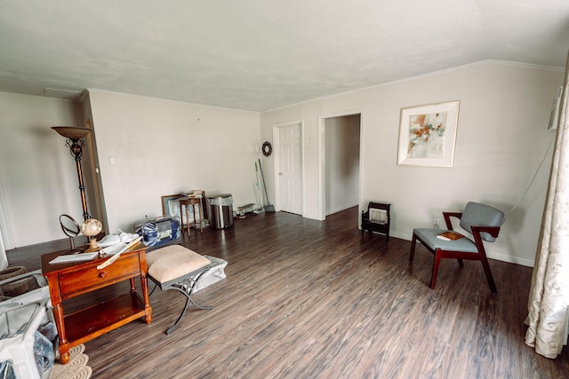 5514 Pardee St, Houston, TX 77026 - sitting room with baseboards, ornamental molding, and wood finished floors