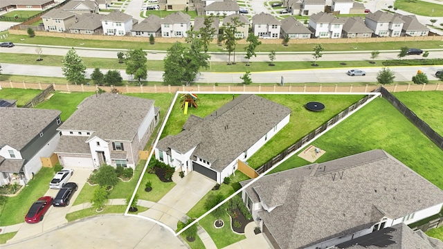 bird's eye view featuring a residential view