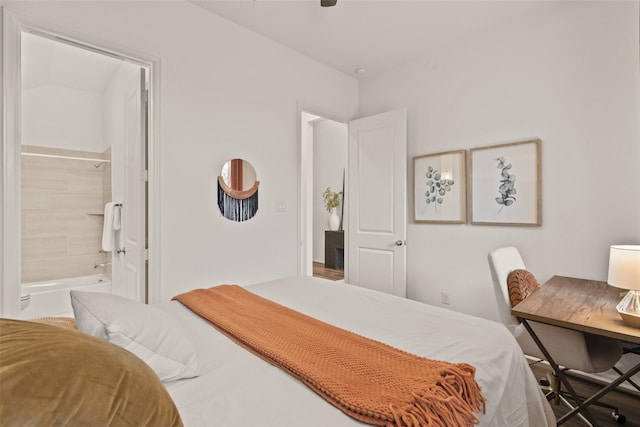 bedroom with connected bathroom