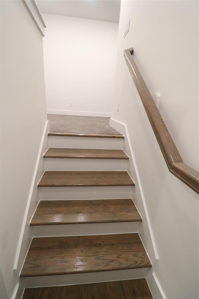stairs with baseboards