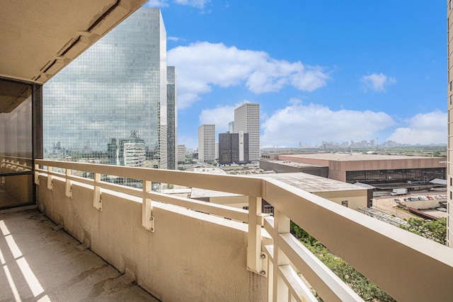 balcony with a city view