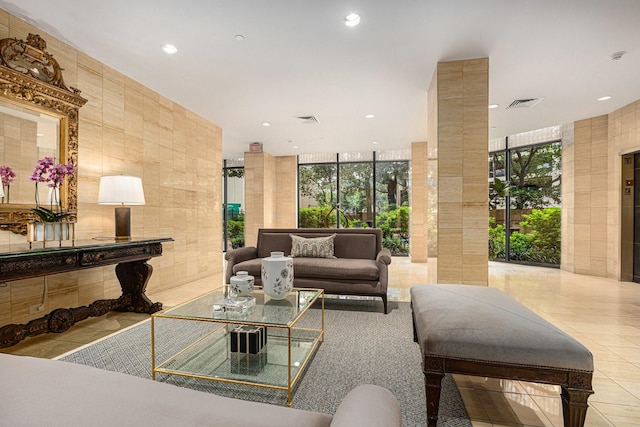 common area featuring visible vents