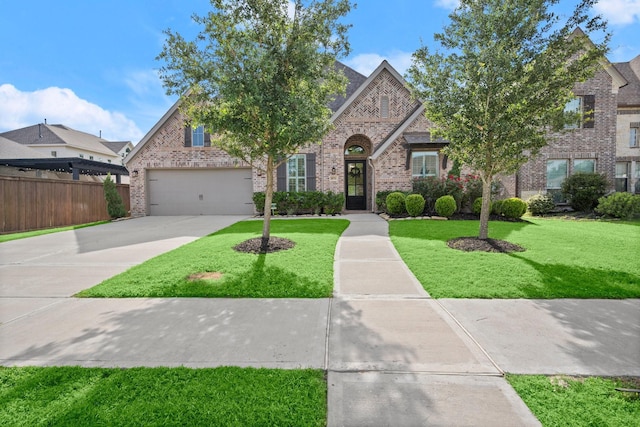 16711 Arboleda Dr, Humble, TX 77346 - view of front of home with brick siding, driveway, and a garage