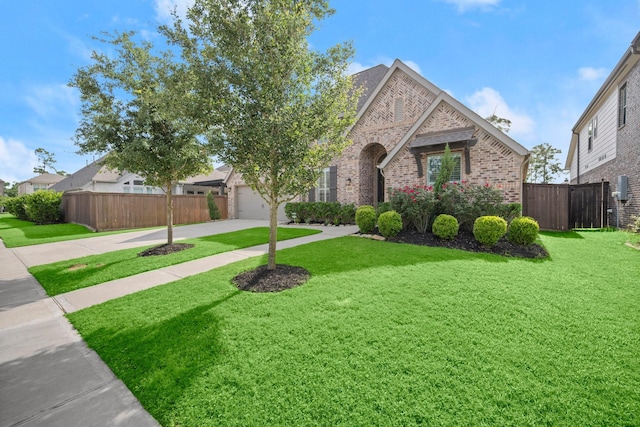 16711 Arboleda Dr, Humble, TX 77346 - view of front facade featuring brick siding, driveway, and a garage