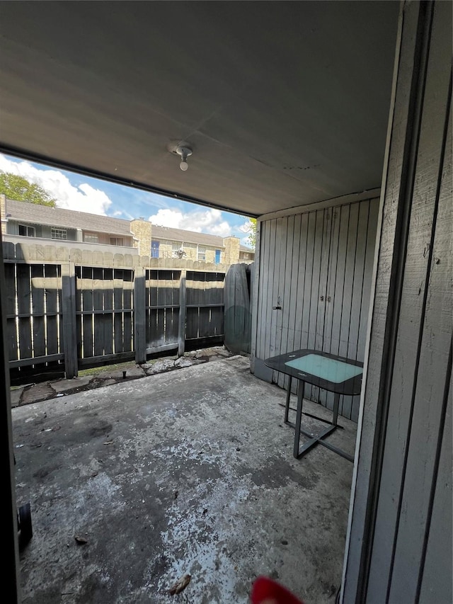 view of patio / terrace with fence