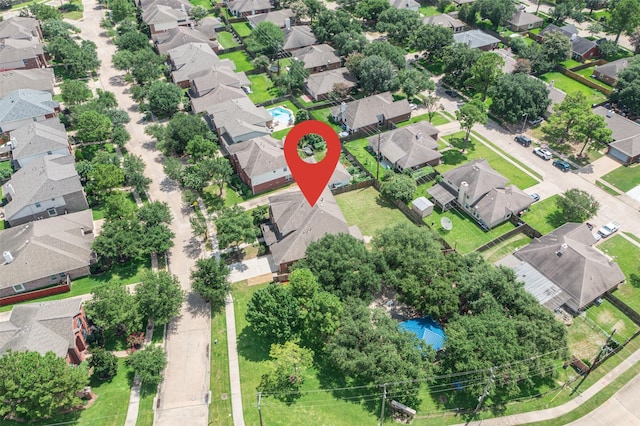 birds eye view of property featuring a residential view