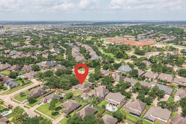 drone / aerial view featuring a residential view
