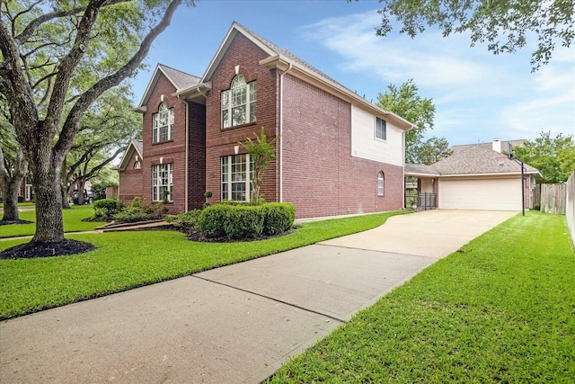 4406 Tarlton Way, Sugar Land, TX 77478 - view of side of property featuring brick siding, driveway, and an attached garage