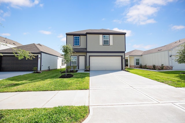 8113 Burnt Orchid Dr, Houston, TX 77016 - traditional home featuring a front lawn, a garage, and driveway