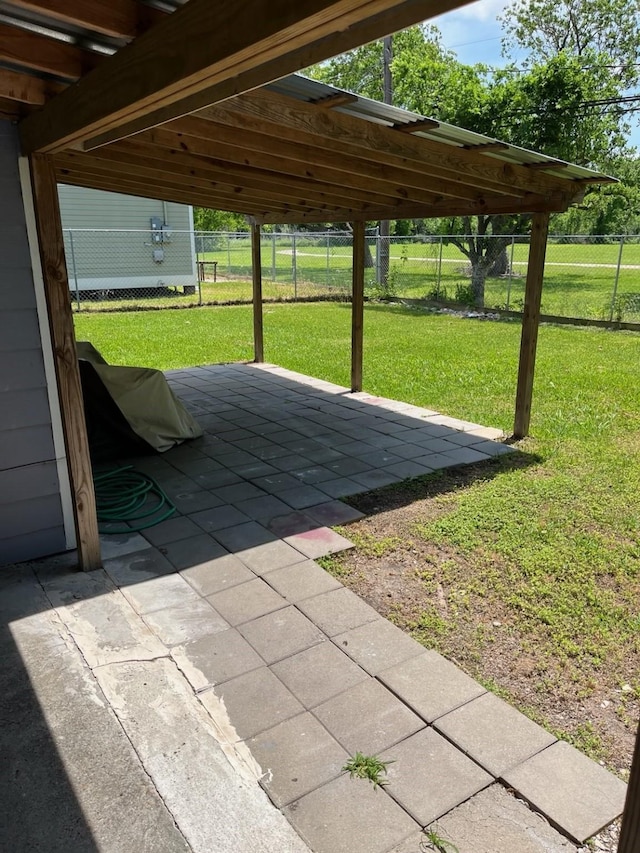 view of patio / terrace with a fenced backyard