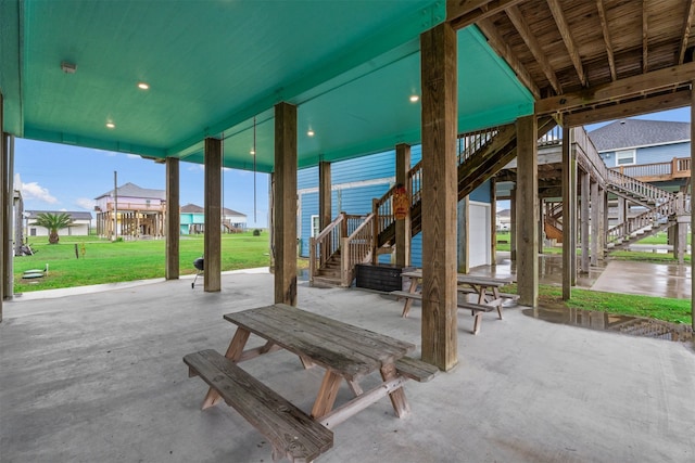 886 Sandollar, Crystal Beach, TX 77650 - view of patio with stairs