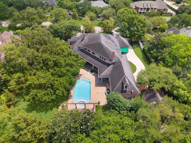 2 Wexford Ct, Piney Point Village, TX 77024 - aerial view of a pool area